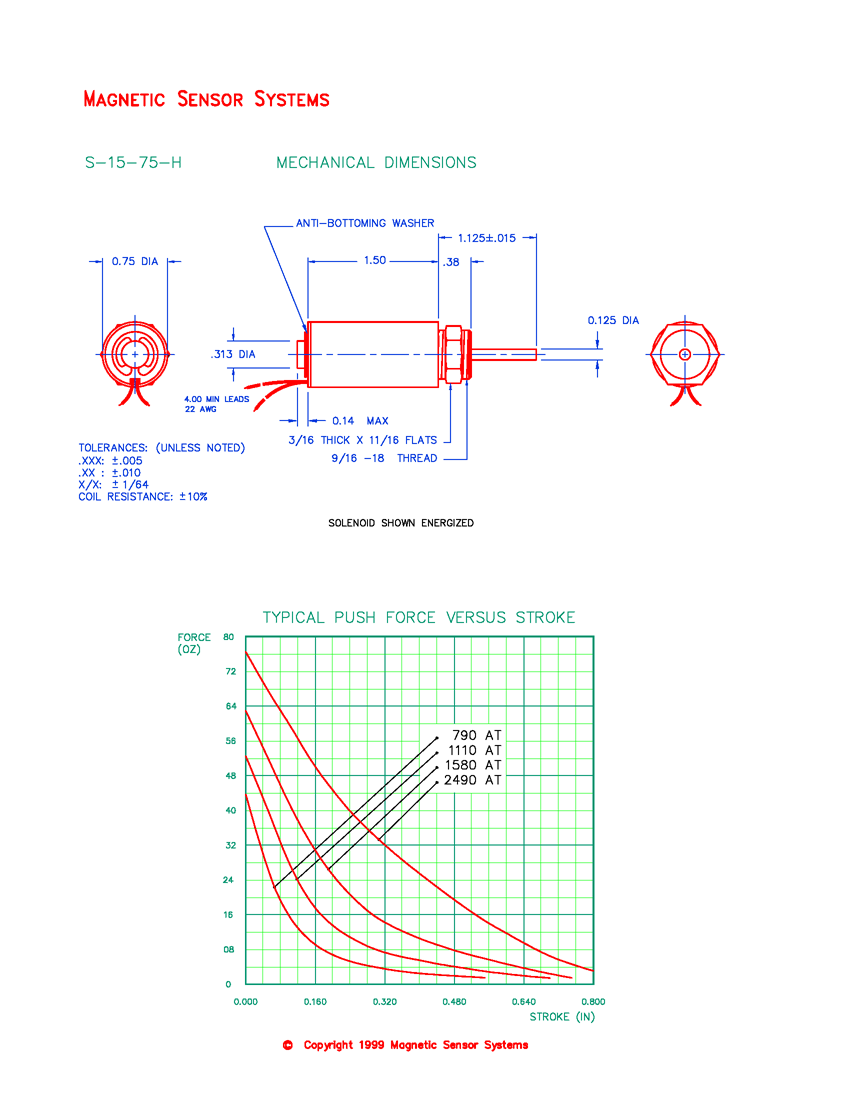 Tubular Push Solenoid S-15-75-H, Page 2